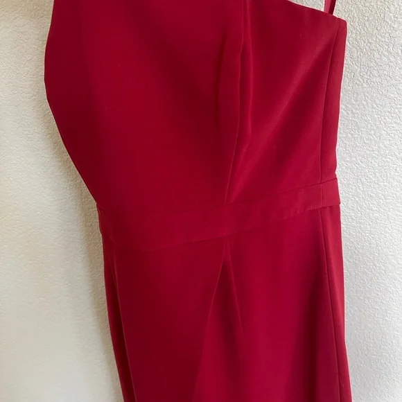 White House Black Market Strapless Red Jumpsuit - Picture 7 of 7